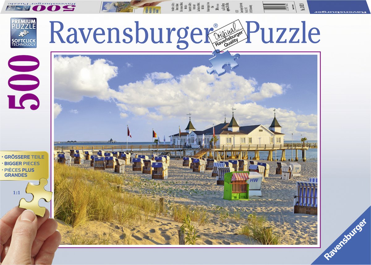   puzzel Op het strand in Ahlbeck - Legpuzzel - 500 stukjes