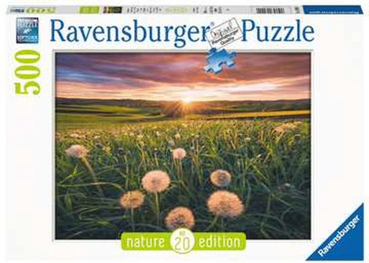   puzzel Paardenbloemen bij Zonsondergang - Legpuzzel - 500 stukjes