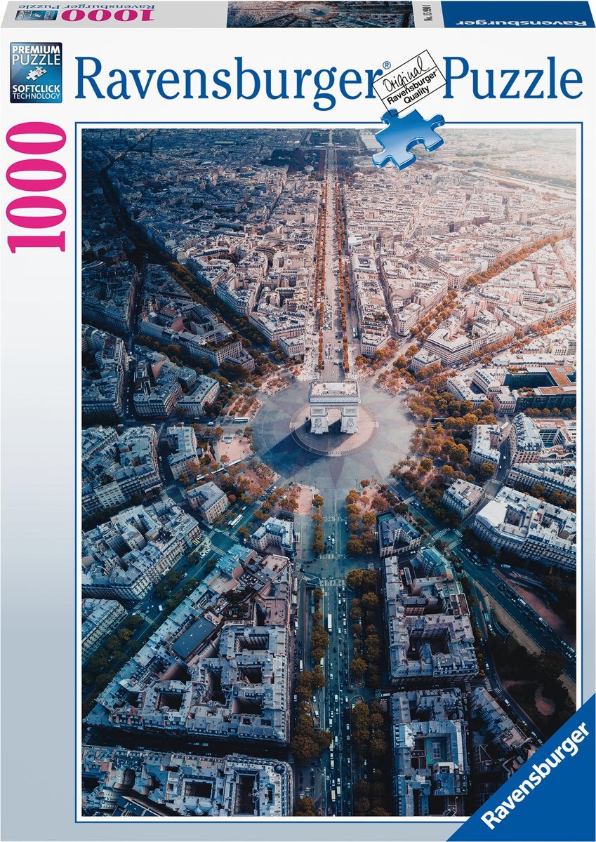   puzzel Parijs van bovenaf gezien - Legpuzzel - 1000 stukjes