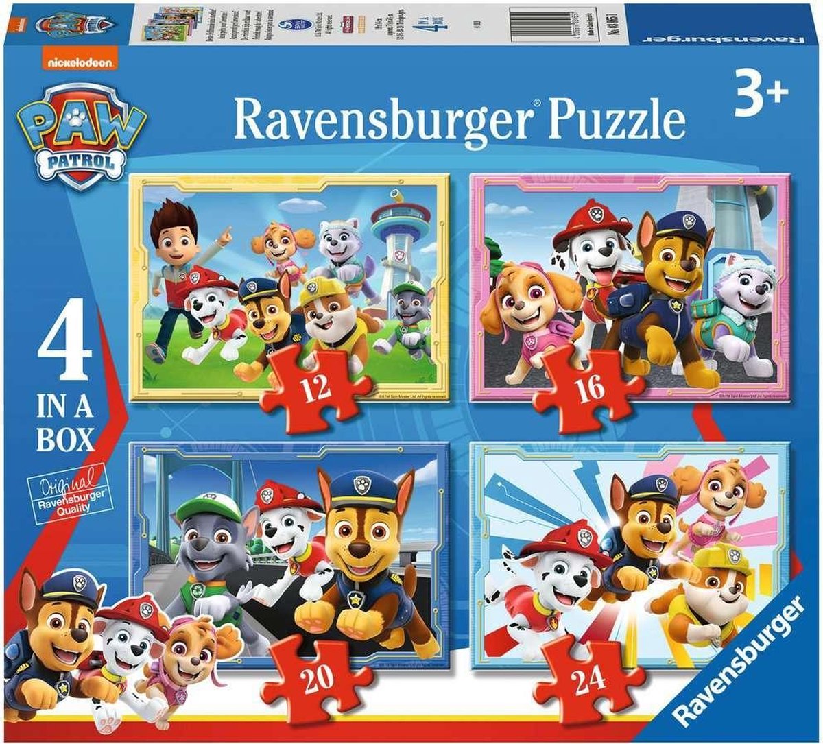   puzzel Paw Patrol - Legpuzzel - 4   12+16+20+24 stukjes