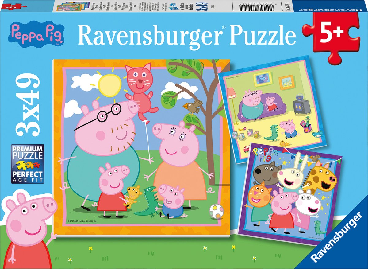   puzzel Peppa Pig - Legpuzzel - 3x49 stukjes