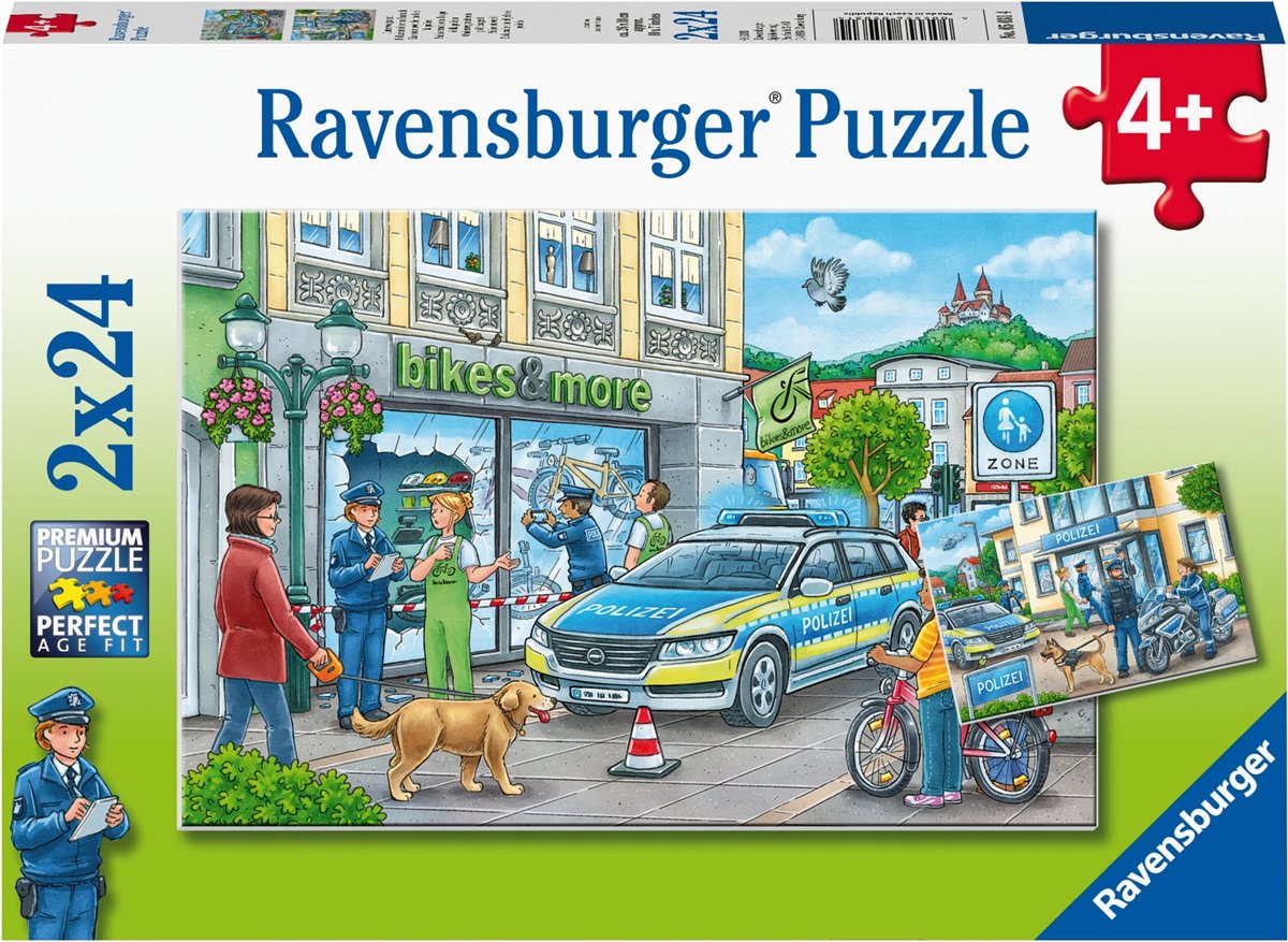   puzzel Politiestation - Twee puzzels - 24 stukjes - kinderpuzzel