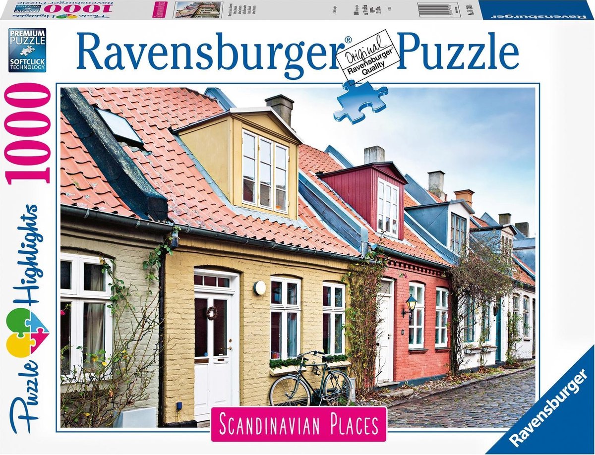   puzzel Scandinavian Places Aarhuus, Denemarken - Legpuzzel - 1000 stukjes