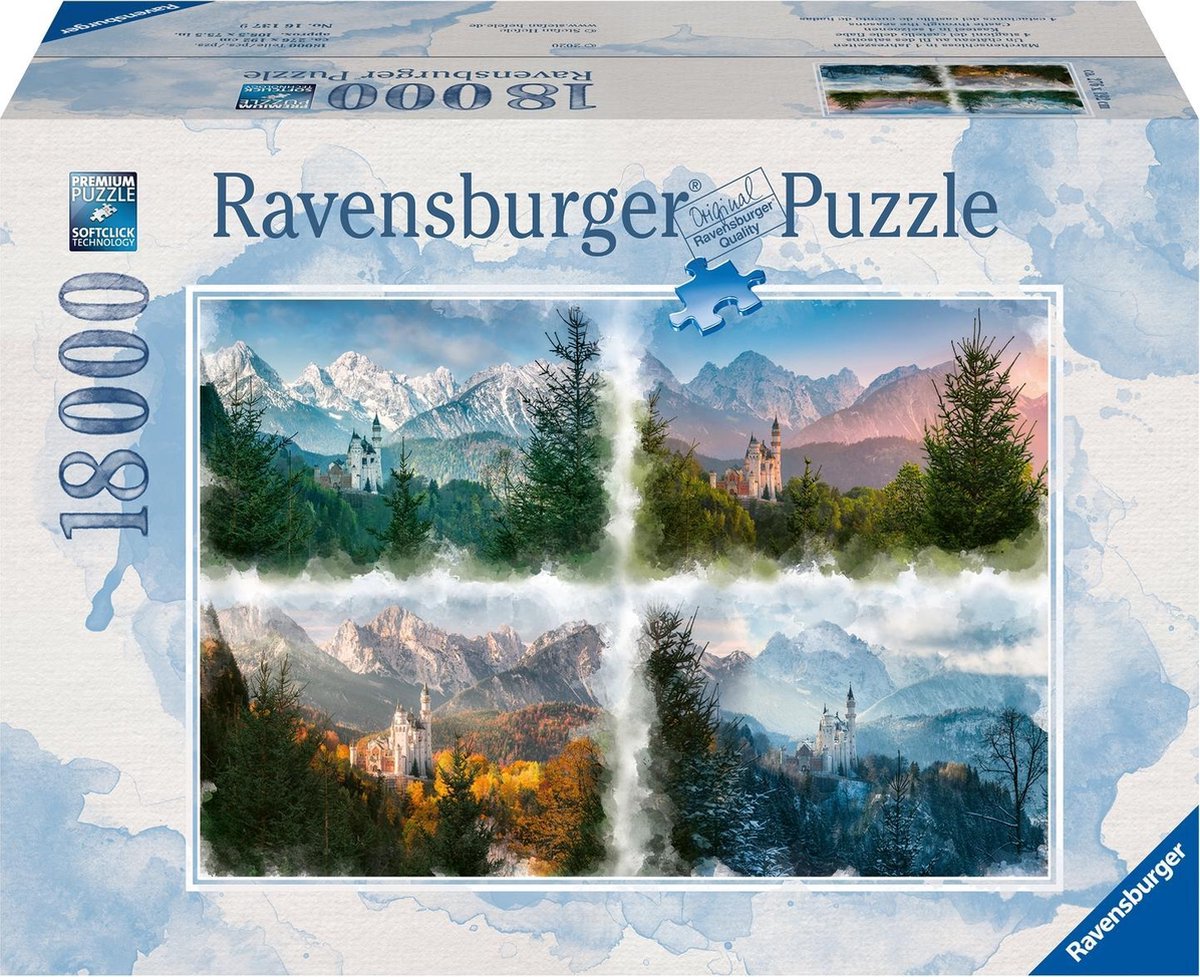   puzzel Slot Neuschwanstein In 4 Seizoenen - Legpuzzel - 18000 stukjes