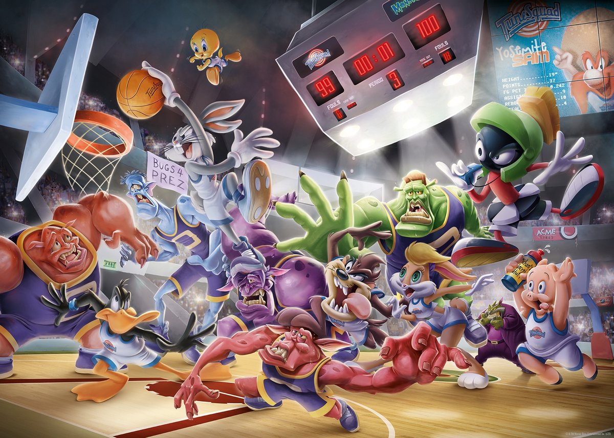   puzzel Space Jam Final Dunk - Legpuzzel - 1000 stukjes