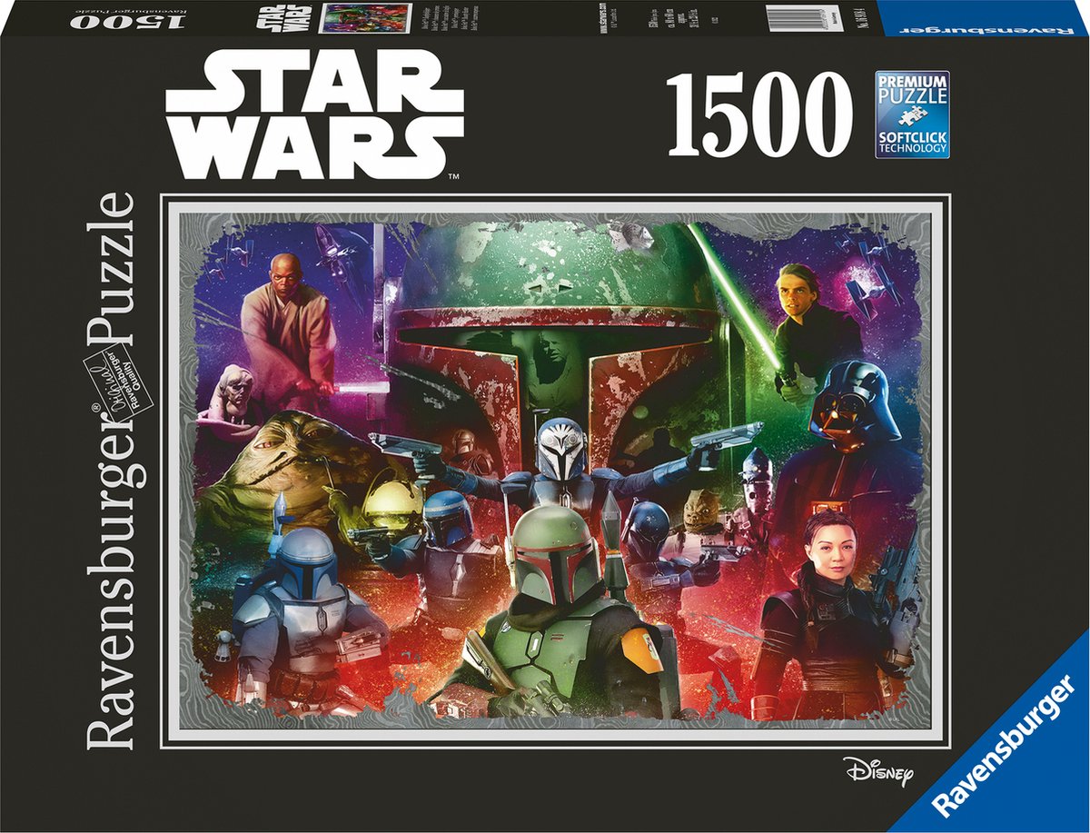   puzzel Star Wars Boba Fett Premiejager - Legpuzzel - 1500 stukjes