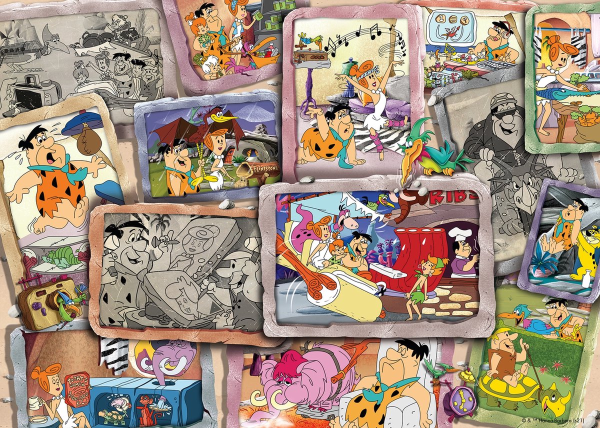   puzzel The Flintstones - Legpuzzel - 1000 stukjes