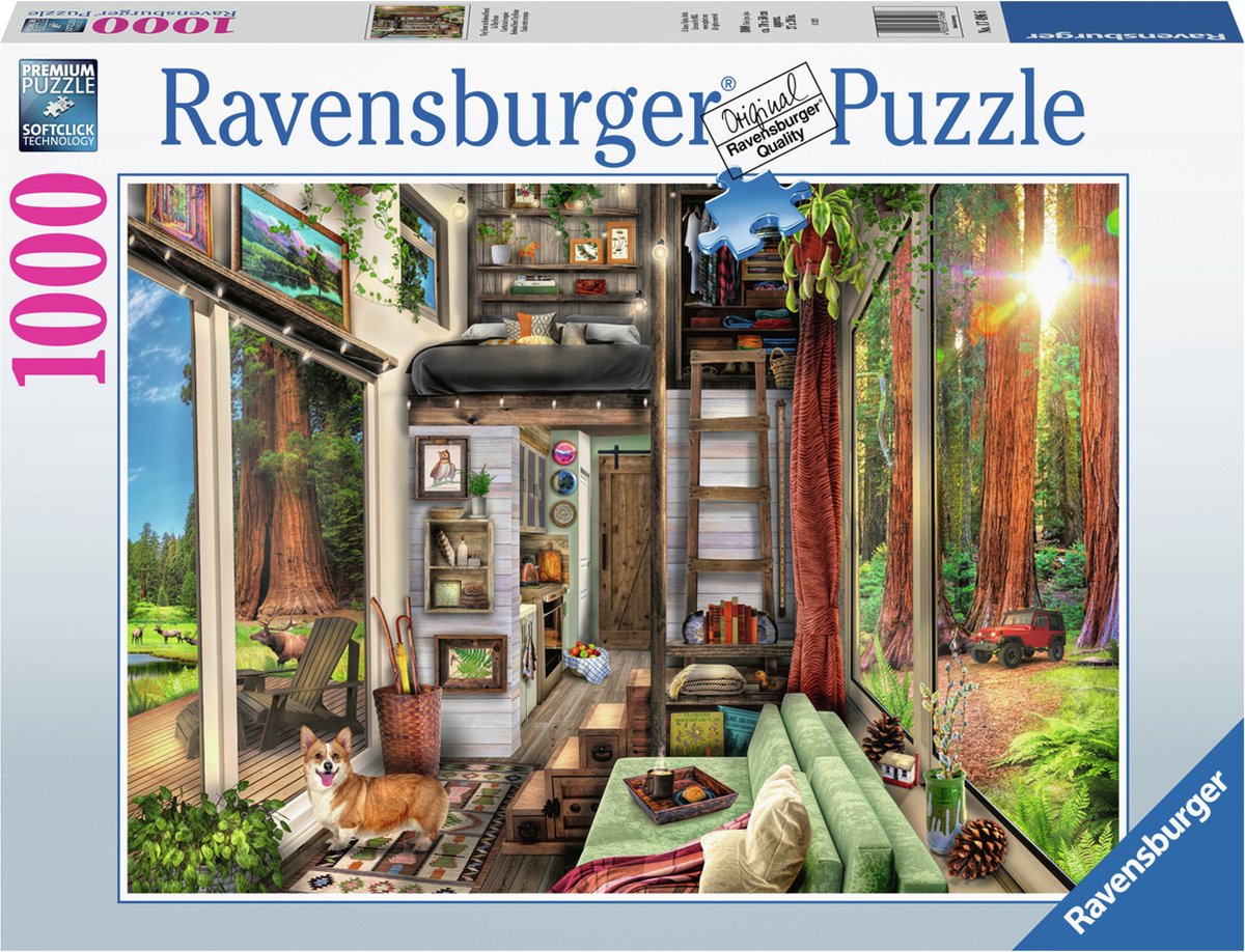   puzzel Tiny House in Redwood Forest - Legpuzzel - 1000 stukjes