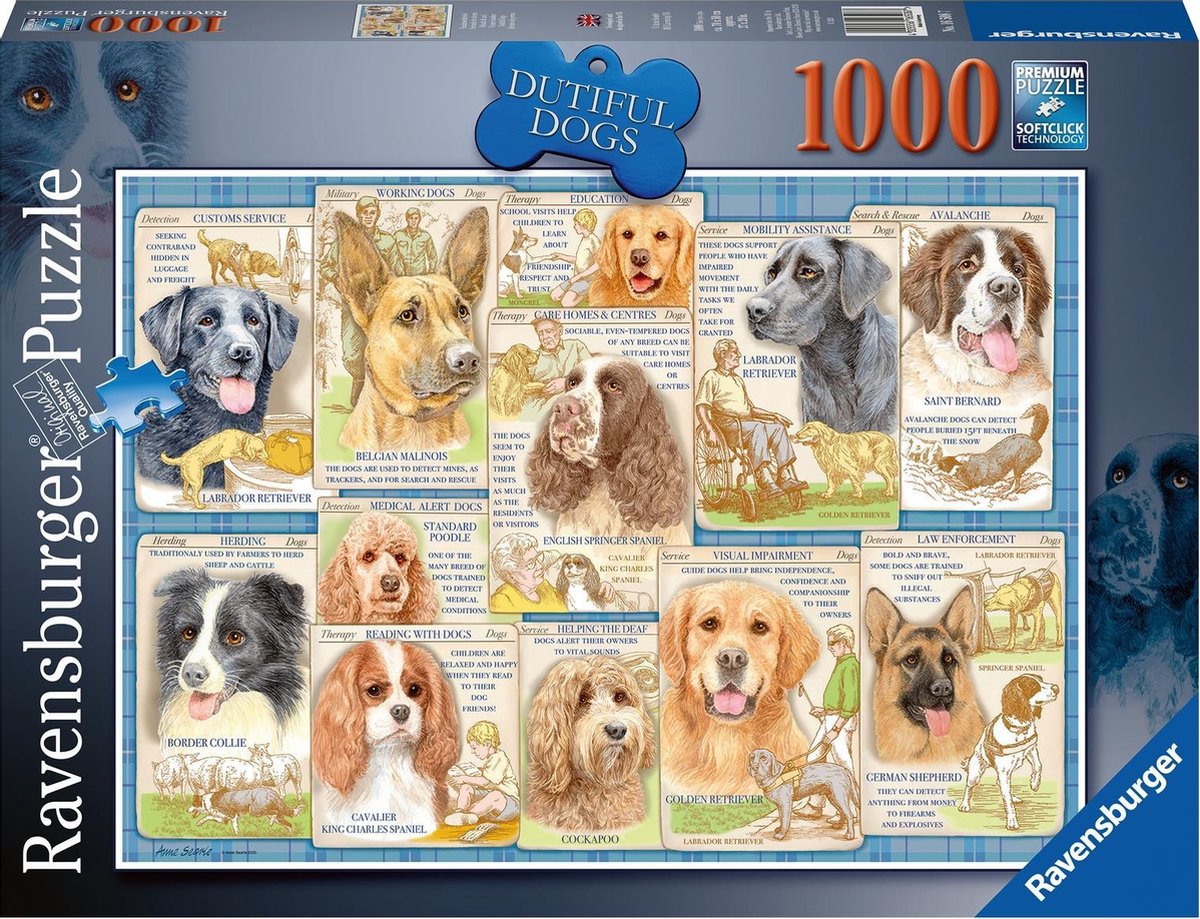   puzzel Trouwe honden - Legpuzzel - 1000 stukjes