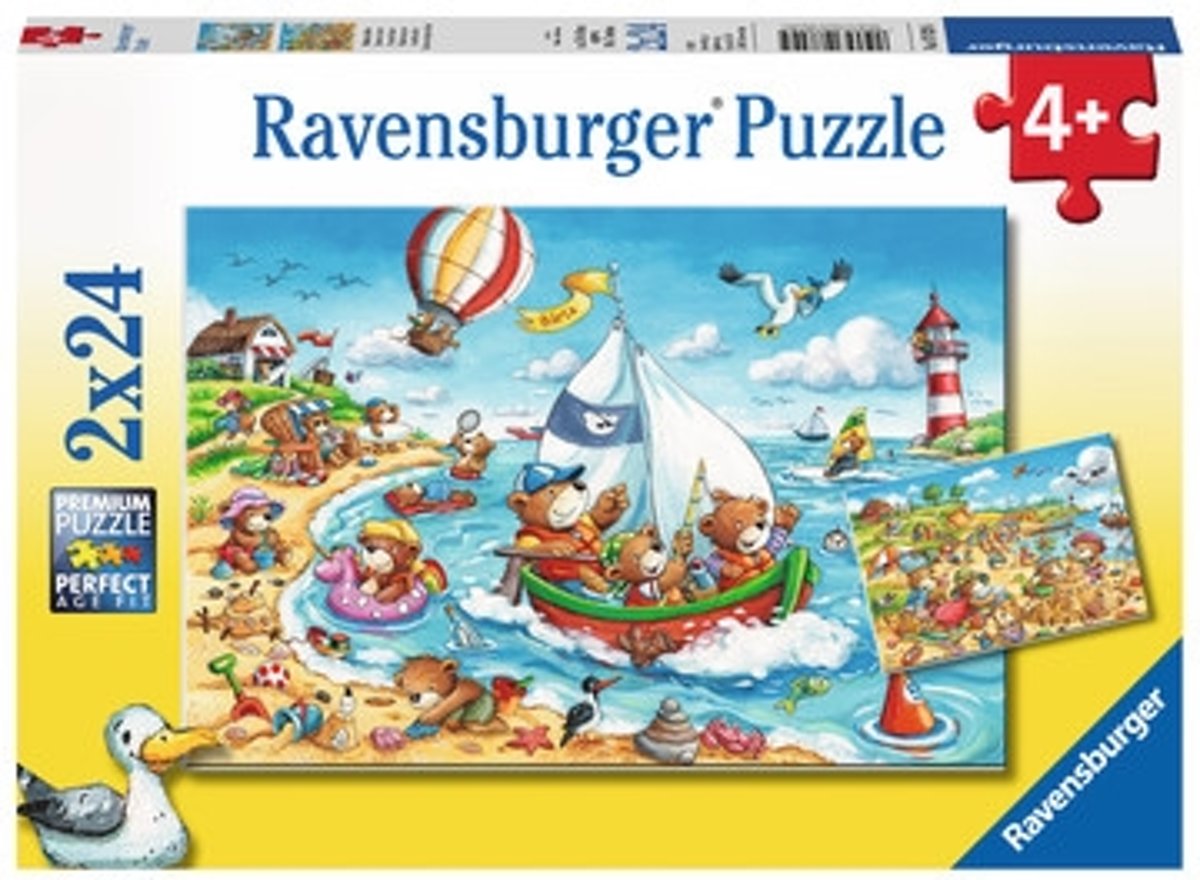   puzzel Vakantie aan het zee - Twee puzzels - 24 stukjes - kinderpuzzel