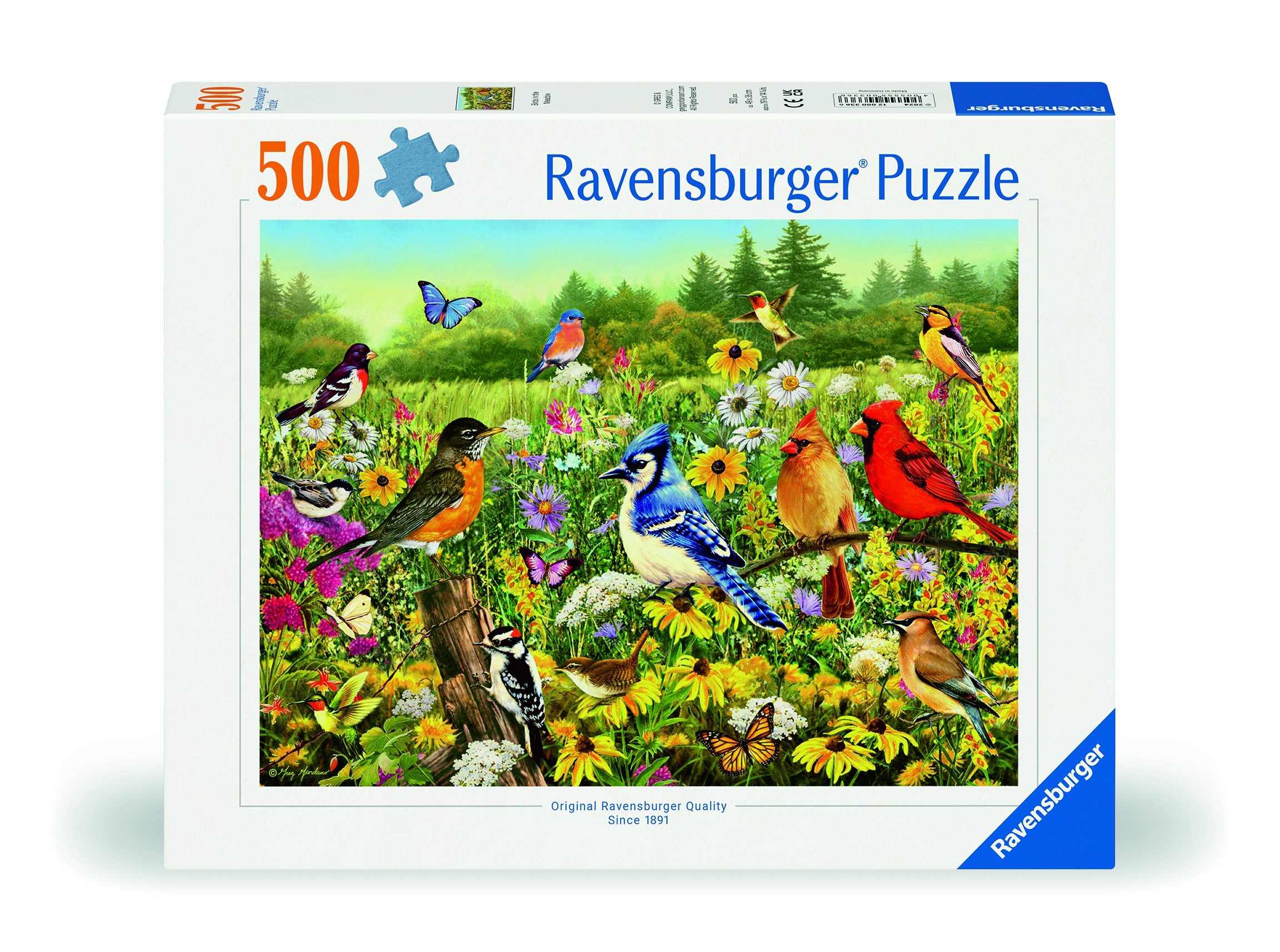   puzzel Vogels in de wei 500 stukjes