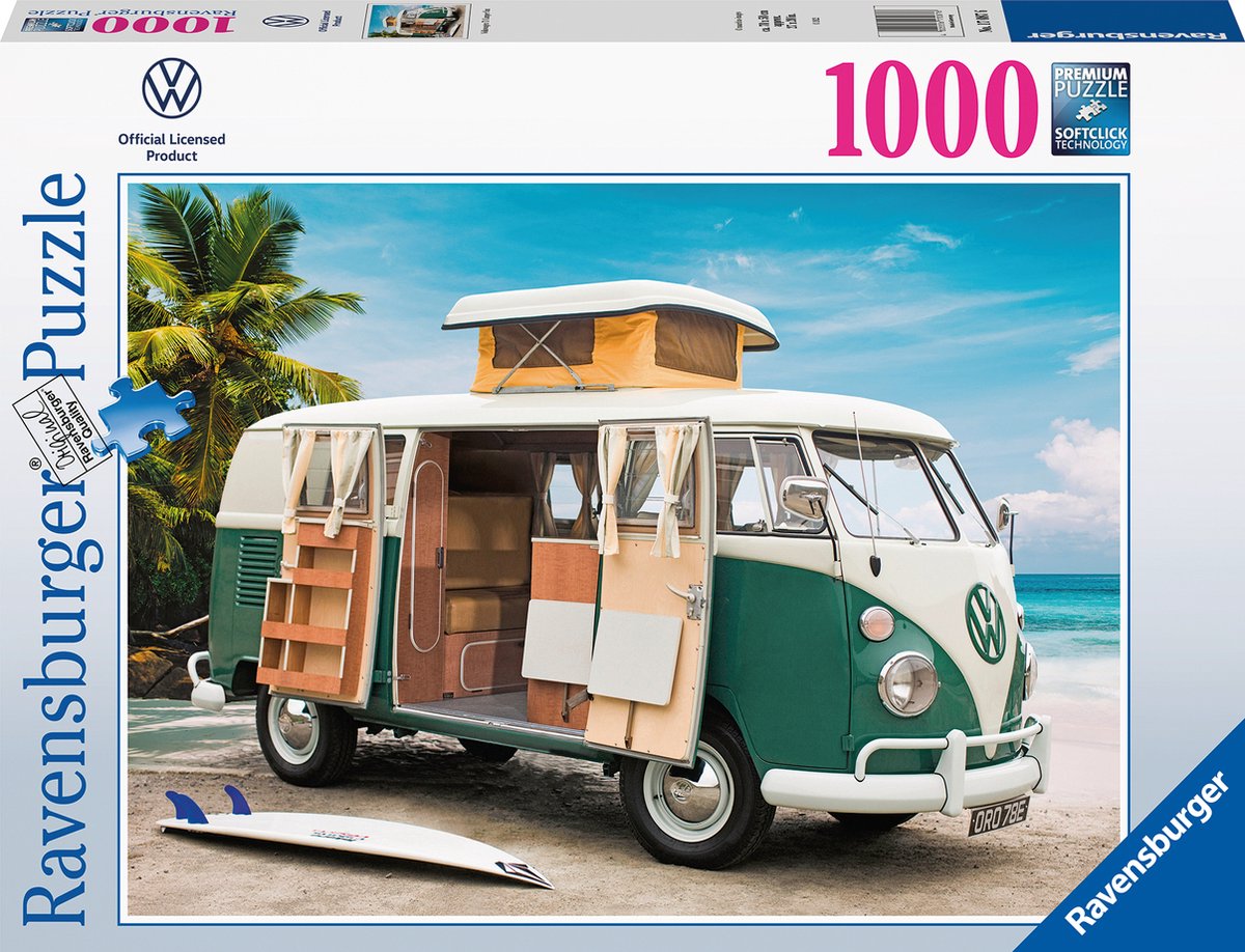   puzzel Volkswagen T1 Camper Van - Legpuzzel - 1000 stukjes