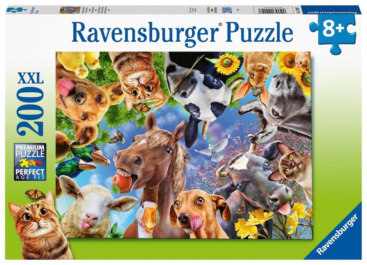   puzzel Vrolijke boerderijdieren - Legpuzzel - 200 stukjes