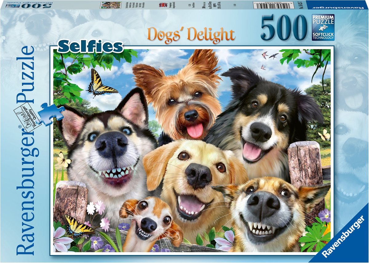   puzzel Vrolijke honden - legpuzzel - 500 stukjes