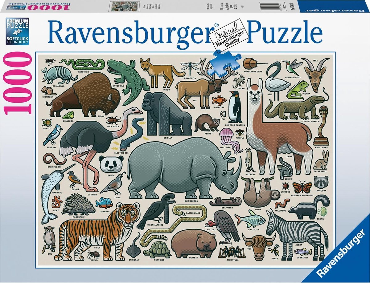   puzzel Wilde dieren - Legpuzzel - 1000 stukjes