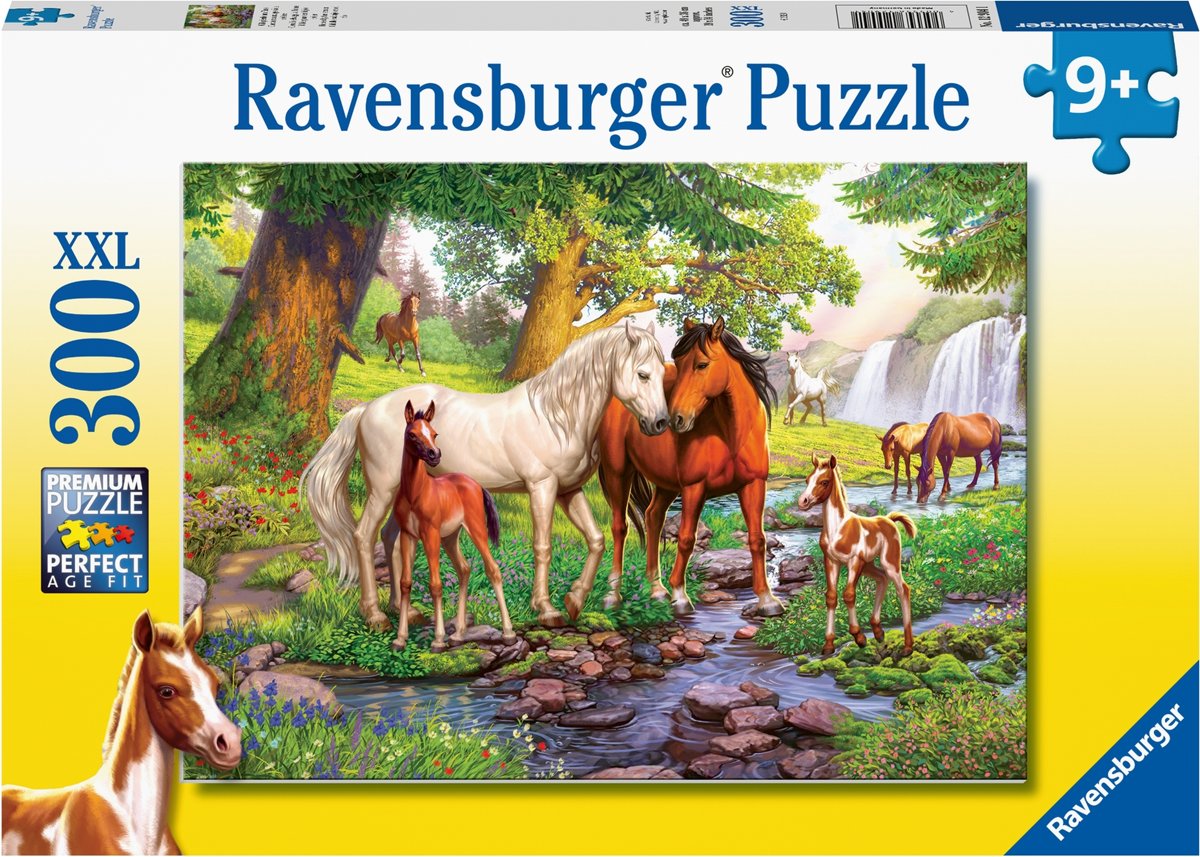   puzzel Wilde paarden bij de rivier - legpuzzel - 300 stukjes