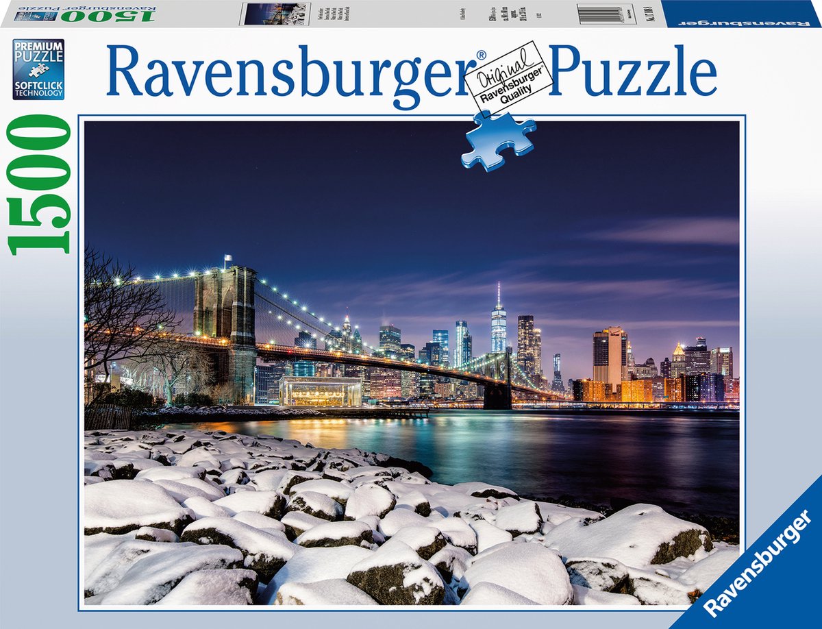 Ravensburger puzzel Winter in New York - Legpuzzel - 1500 stukjes