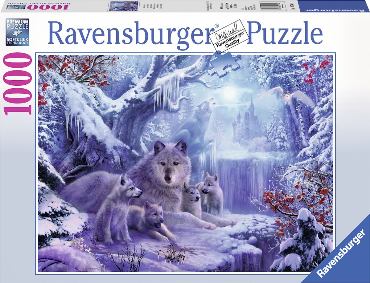   puzzel Wolven in de winter - legpuzzel - 1000 stukjes
