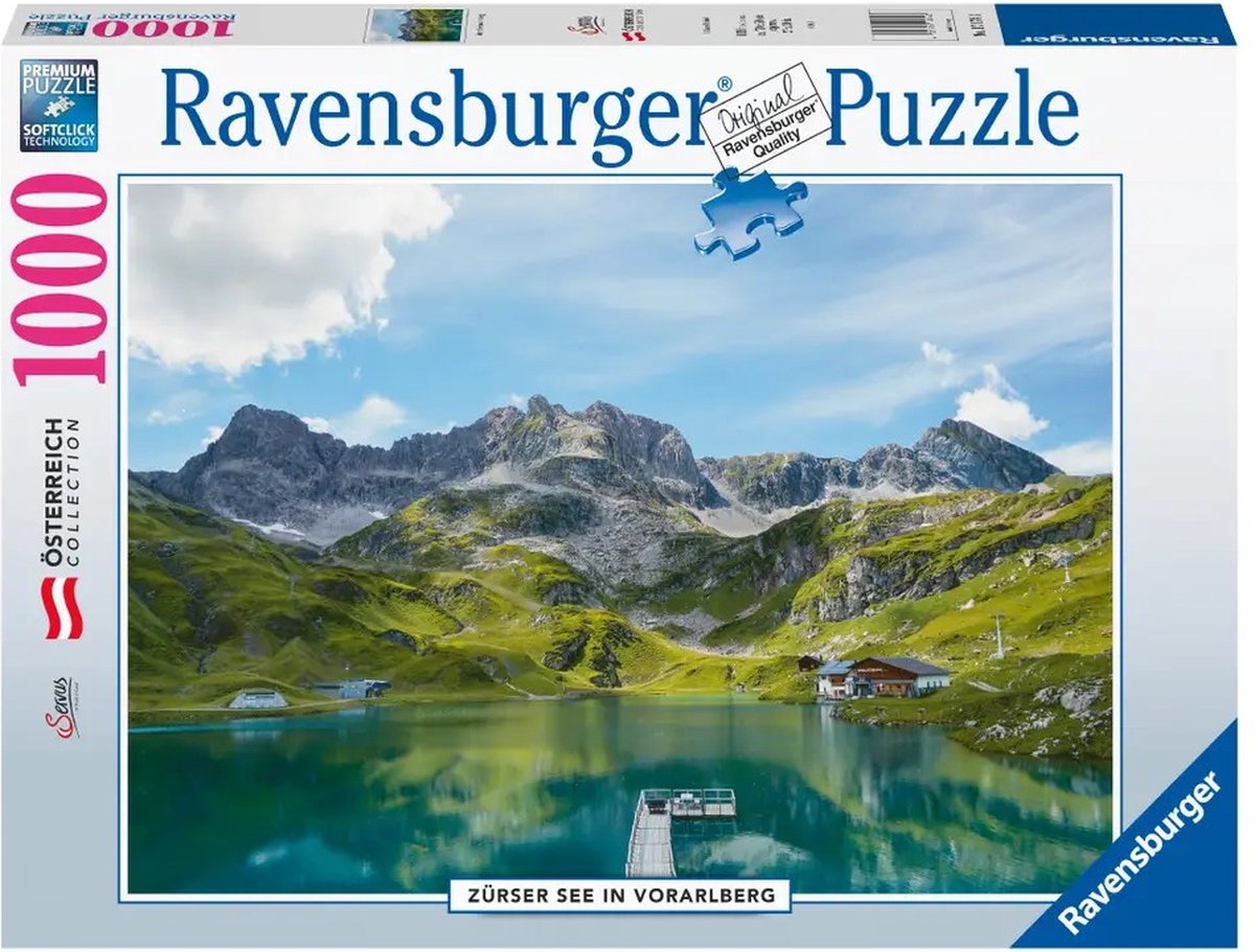   puzzel Zürser See in Vorarlberg - 1000 stukjes.