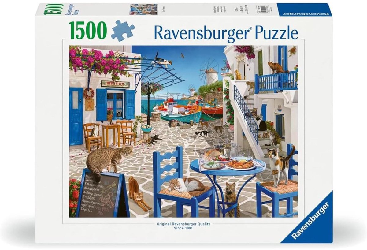   puzzel cats of Mykonos 1500 stukjes.
