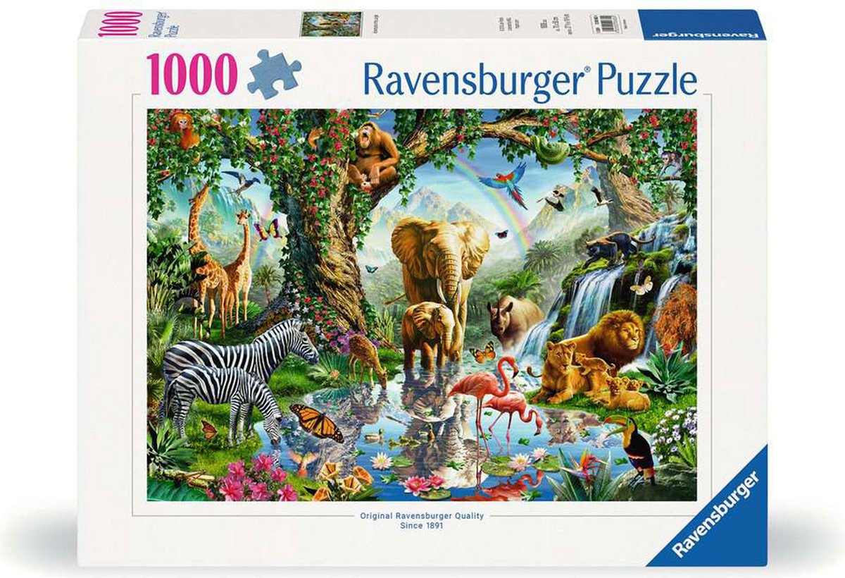   puzzel legpuzzel jungle avontuur - 1000 stukjes dieren.