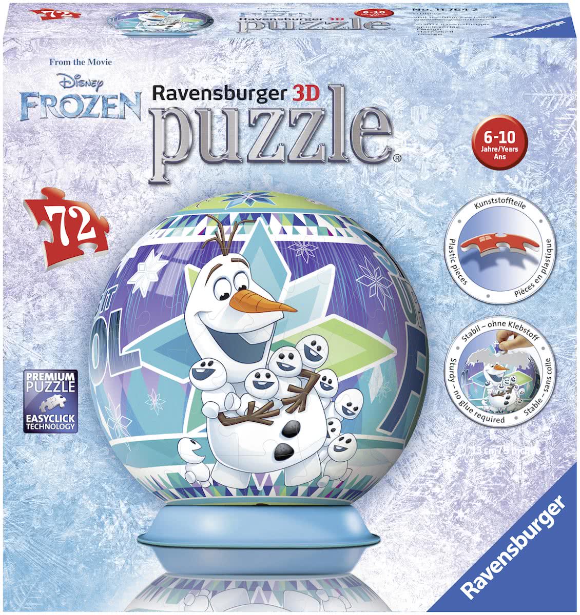 Ravensburger puzzleball Disney Frozen Olaf´s adventures - 3D Puzzel - 72 stukjes