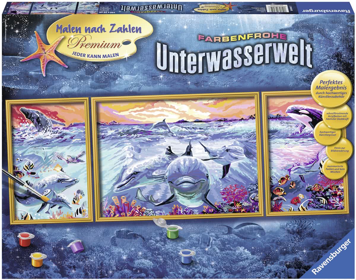 Ravensburger schilderen op nummer Kleurrijke onderwaterwereld