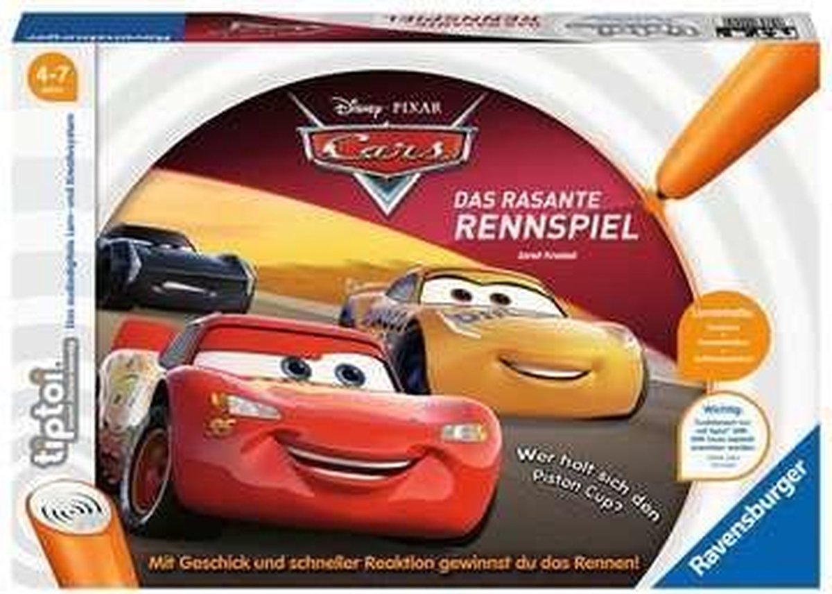 Ravensburger tiptoi 00021 bordspel Cars – Das rasante Rennspiel Tekening