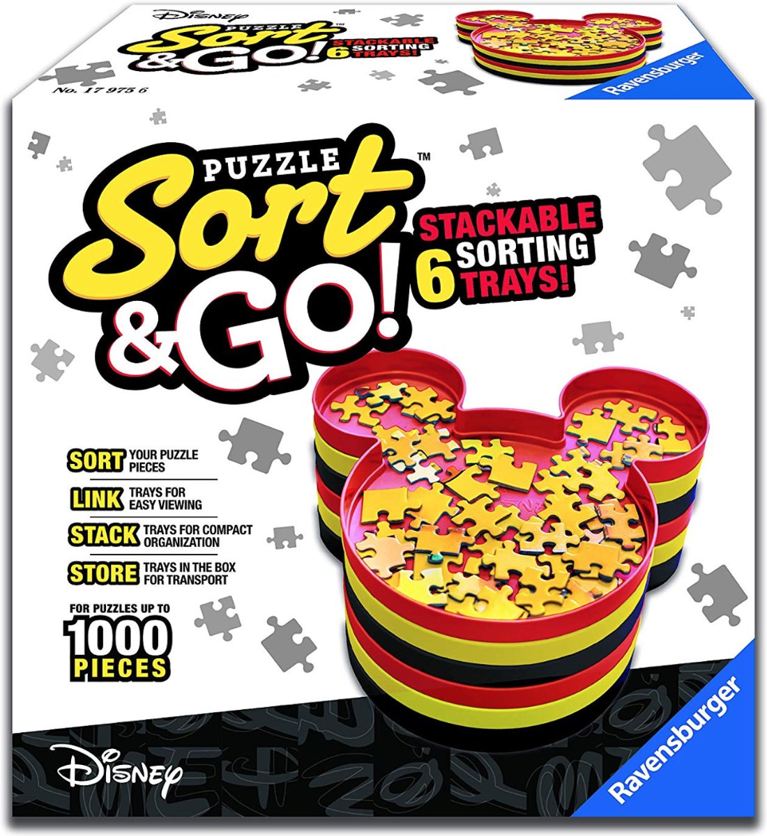 Sorteerbakjes puzzel Mickey Mouse 6 stukjes  