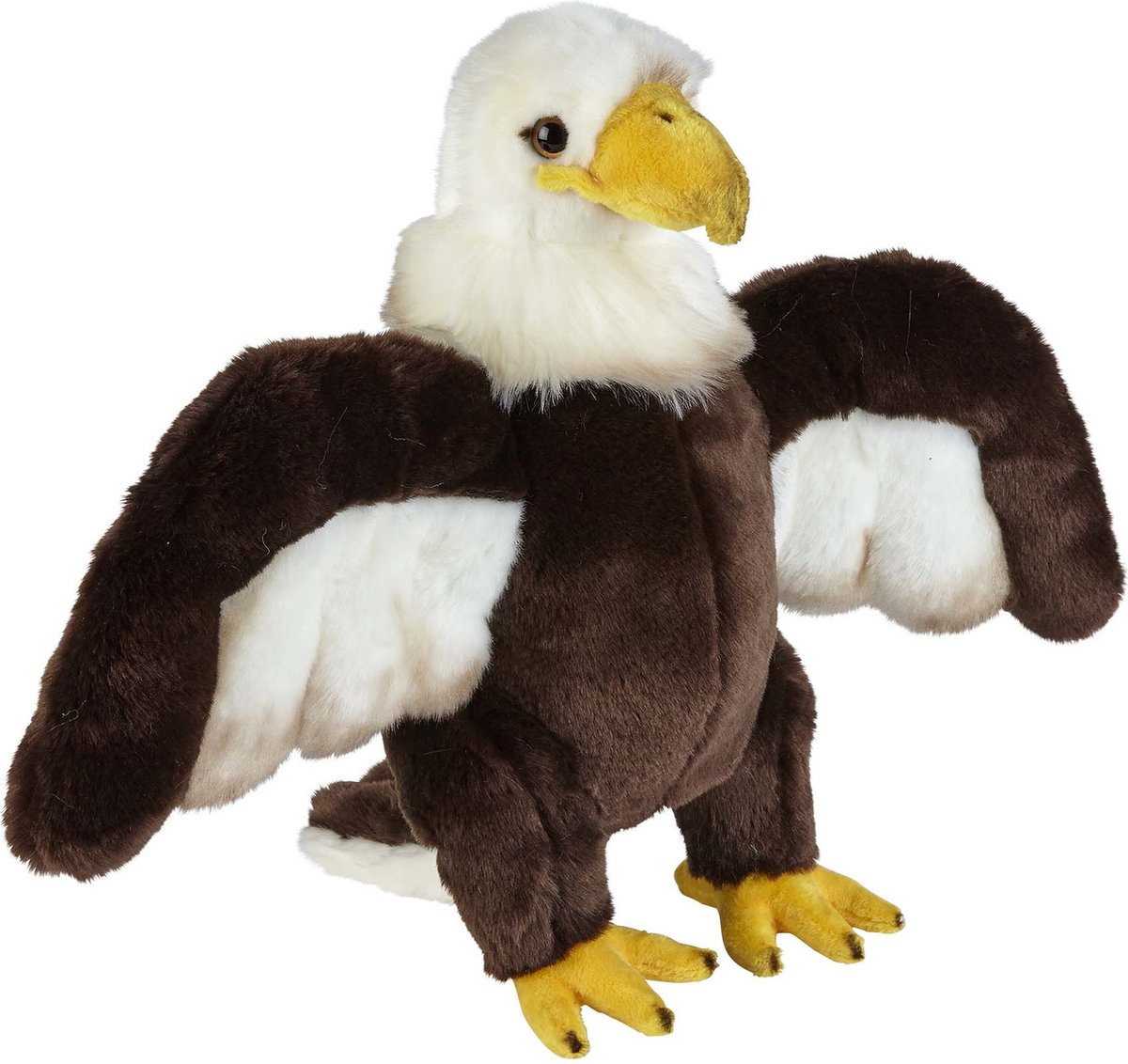 Pluche knuffel dieren Amerikaanse Zeearend roofvogel van 28 cm - Speelgoed knuffels vogels - Leuk als cadeau voor kinderen