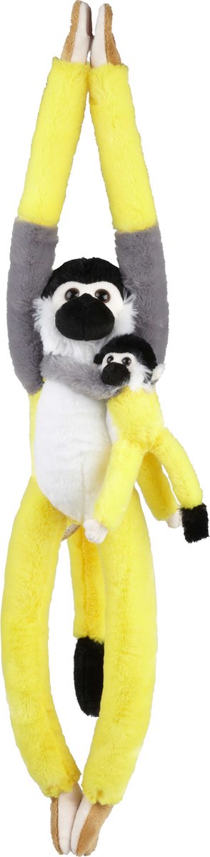 Pluche knuffel dieren hangend Schattig aapje met baby 90 cm - Speelgoed apen knuffelbeesten - Leuk als cadeau