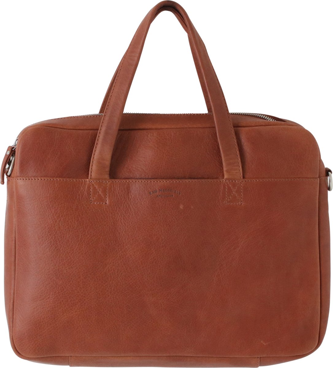 Raw Materials Laptoptas - 40x5x30 cm - Leder - Cognac