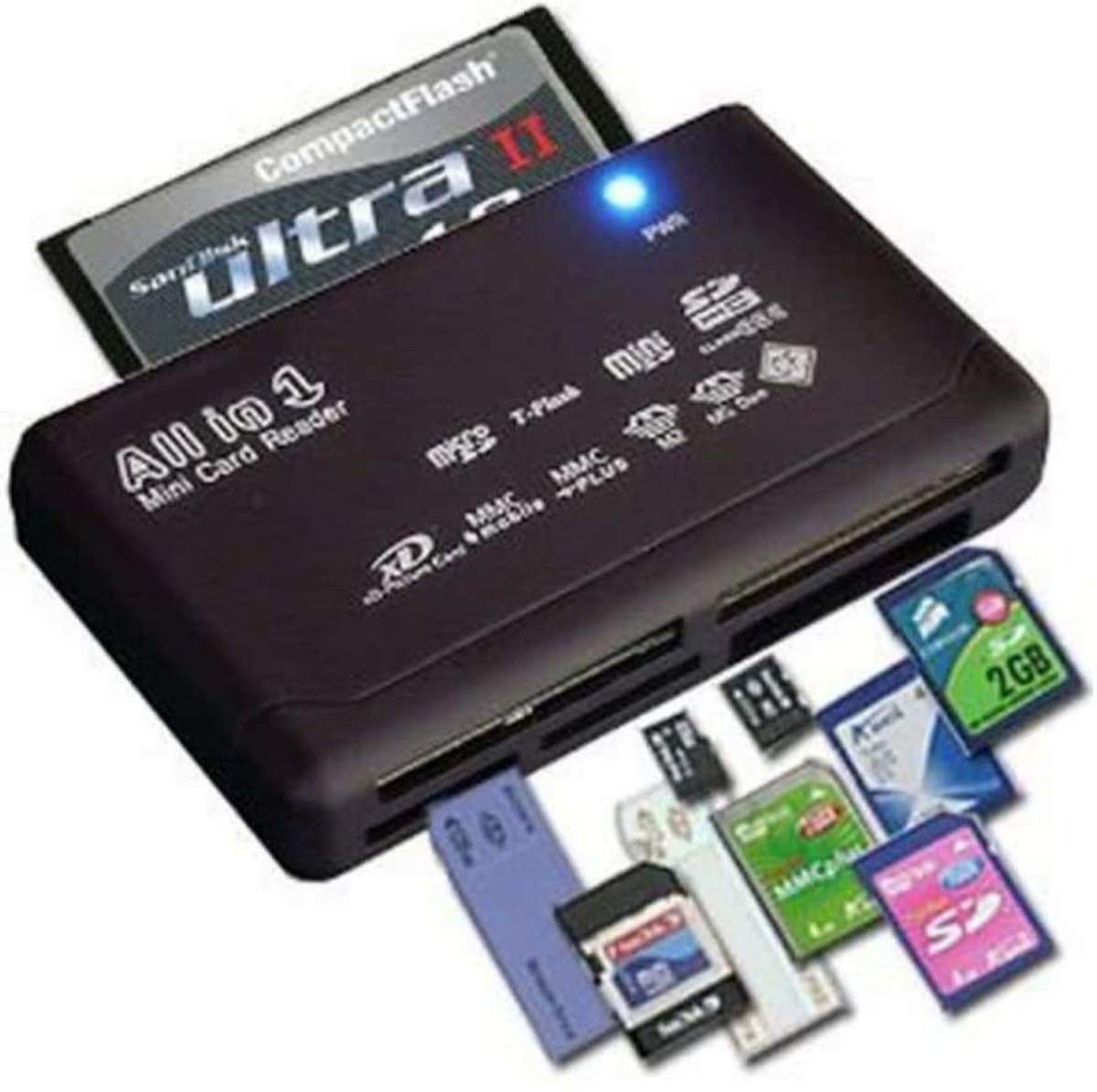 All In One USB 2.0 Geheugenkaartlezer CF/MS/TF/M2/(micro)SD Kaartlezer - Memory Card Kaart Reader - PC & Mac