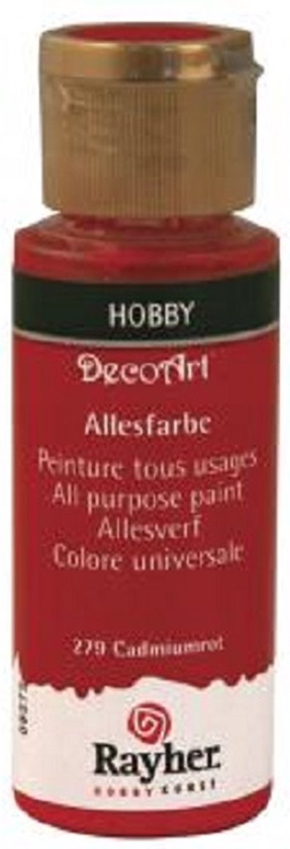 Rayher Acrylic verf 59 ml - Kleur : Cadmium Rood