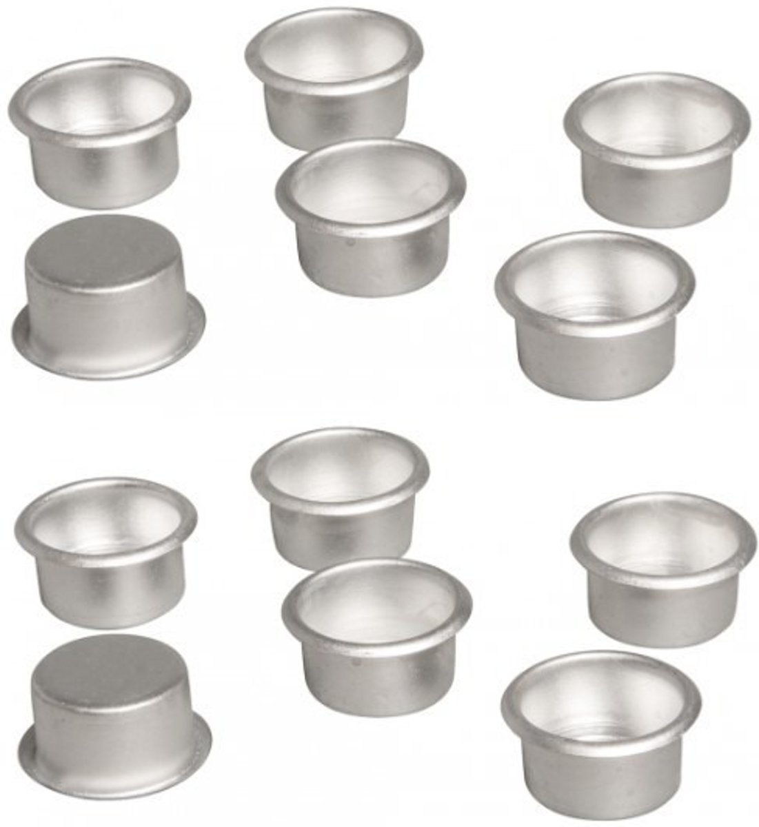 12x Metalen dinerkaars houders 2,2 cm - kandelaarhouders