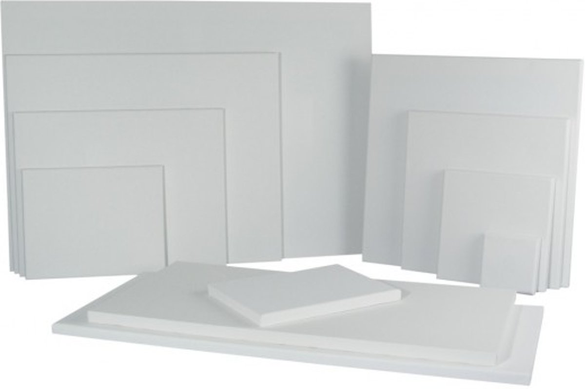 3x Handbespannen schildersdoeken 30 x 30 cm - Canvasdoeken 3 stuks