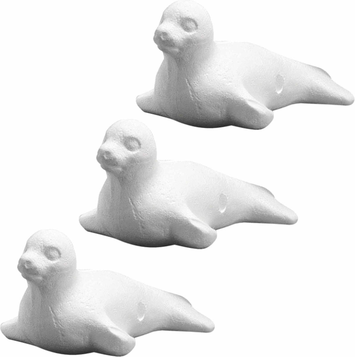 3x stuks piepschuim figuren en vormen - Dieren  - Zeehonden van 18 cm