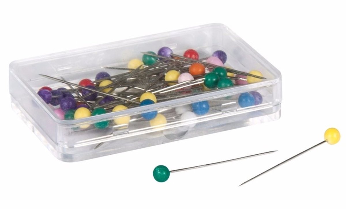 Rayher Kopspelden/naaispelden - 31 x 0.6 mm - gekleurd - 200x stuks - hobby steekspelden