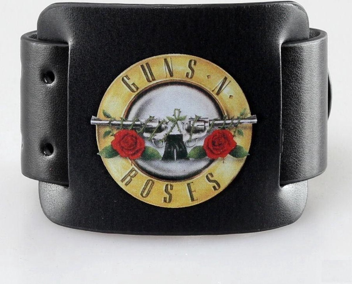 Guns N Roses - Bullet Logo - Leren Polsband