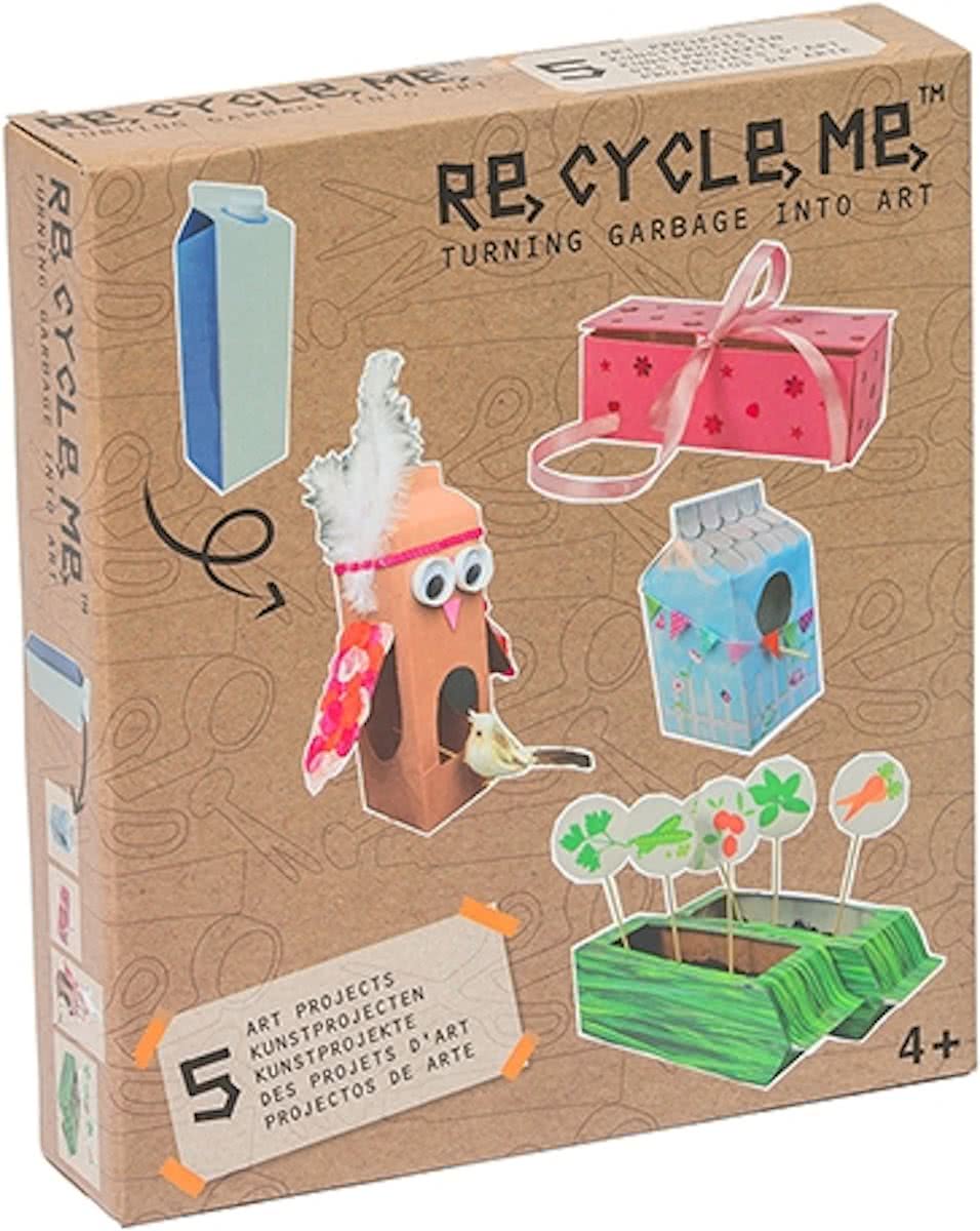 Re-cycle-me knutselpakket met zuivelpakken lief