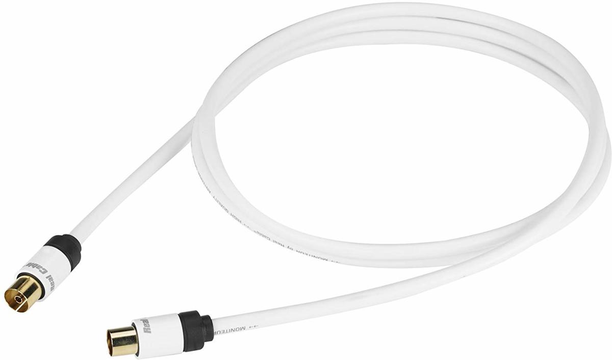 Real Cable TV-1/5M00 5m Wit coax-kabel