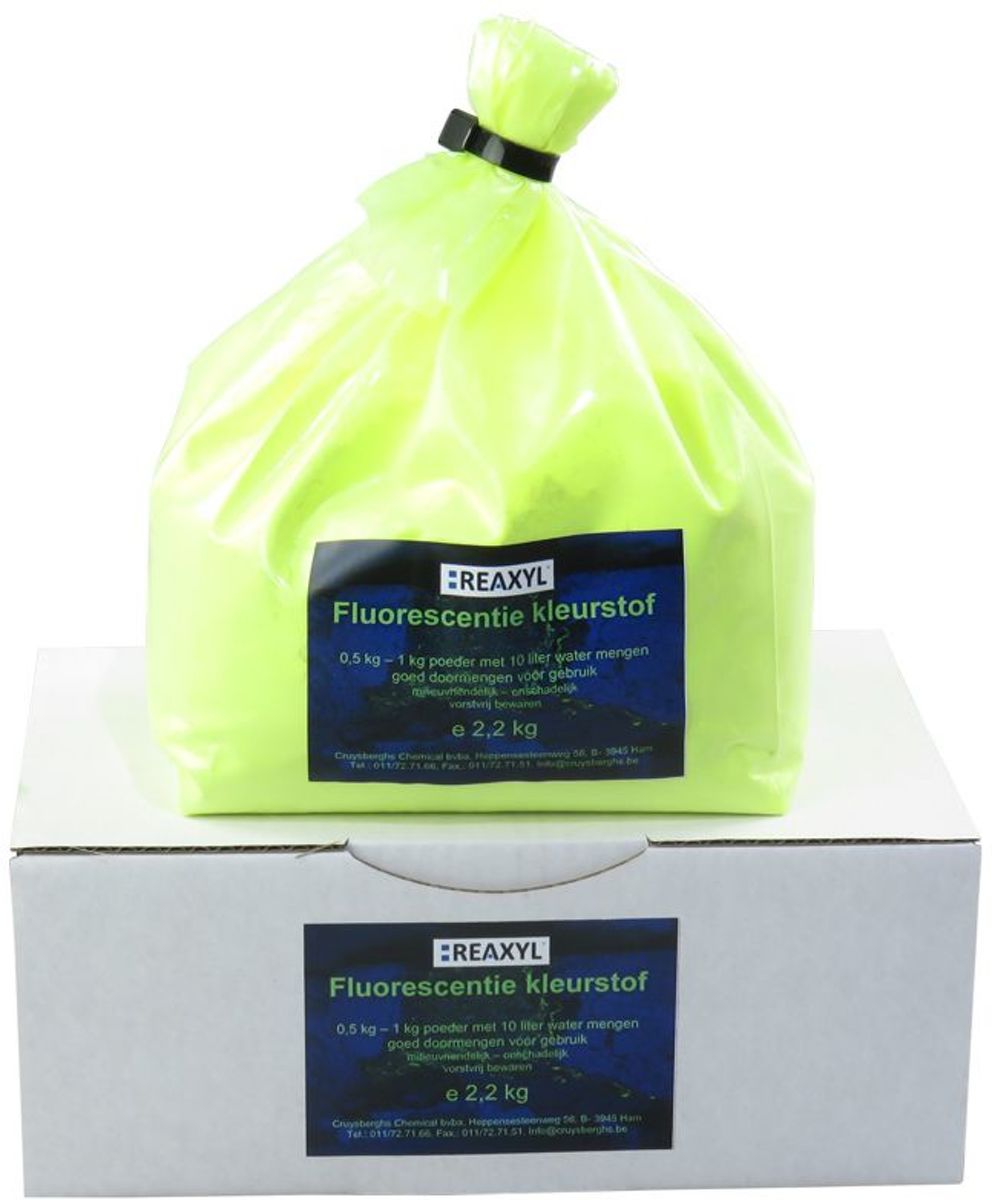 Reaxyl Fluorescentiekleurstof poeder 2,2 kg, geel