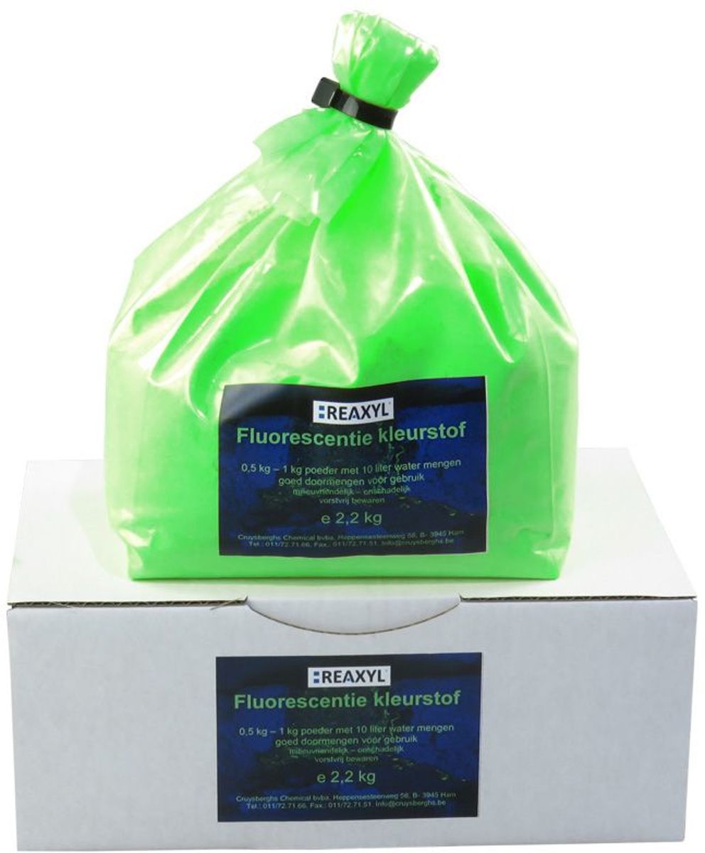 Reaxyl Fluorescentiekleurstof poeder 2,2 kg, groen