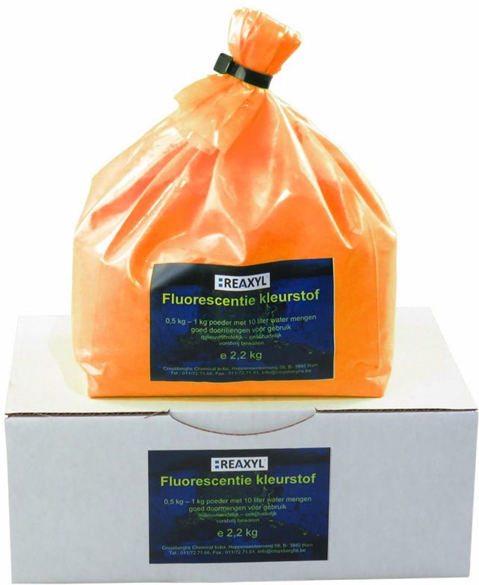 Reaxyl Fluorescentiekleurstof poeder 2,2 kg, oranje