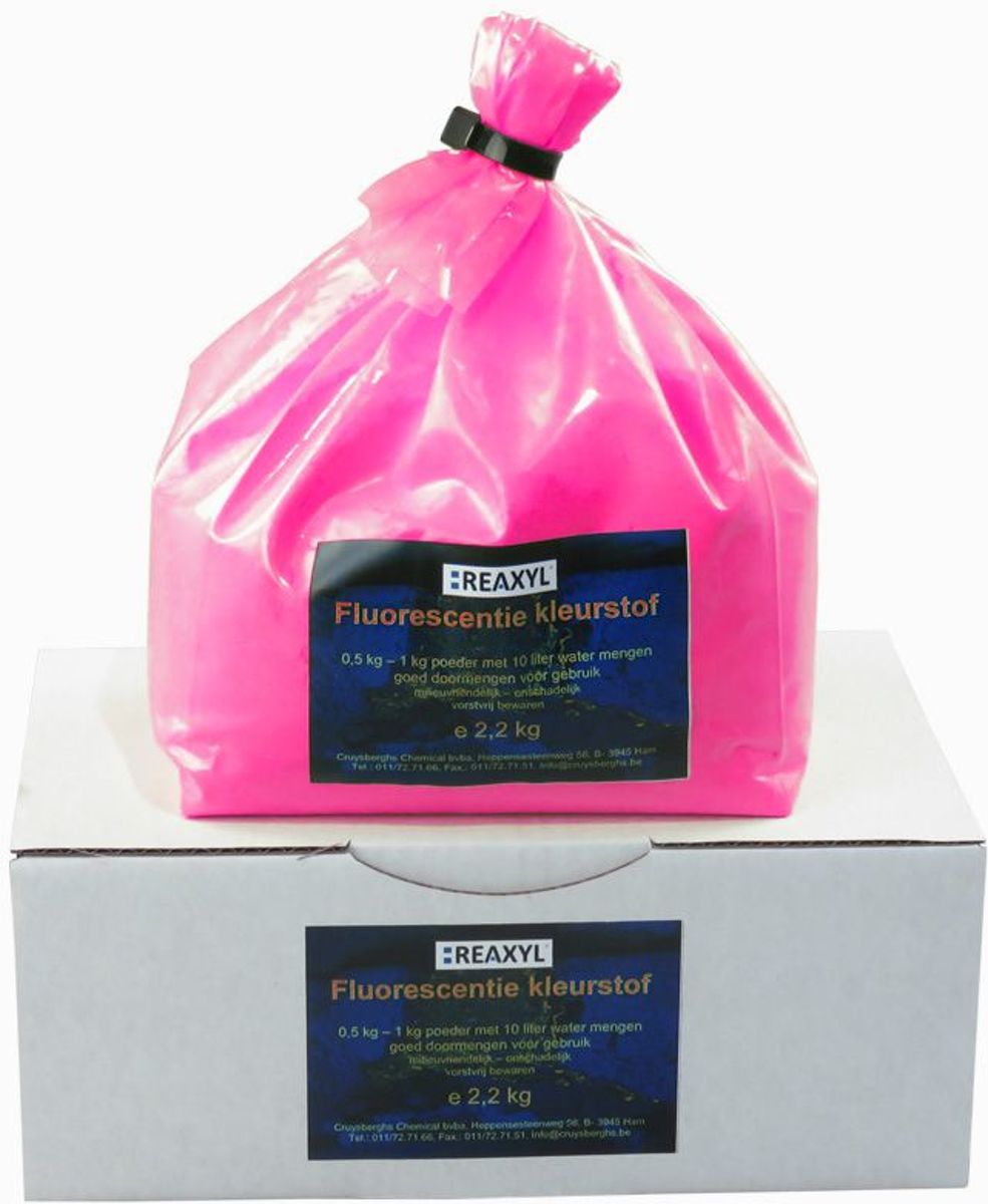 Reaxyl Fluorescentiekleurstof poeder 2,2 kg, roze