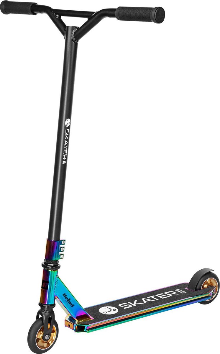 Rebel ZAB0120N Skater Pro - stuntstep - neon - Y-bar stuur - vanaf 8 jaar