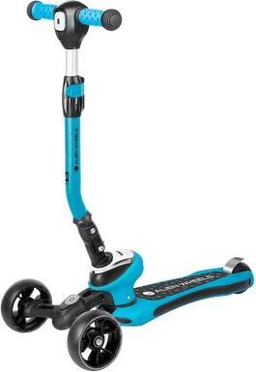 Rebel ZAB0122B Alien Wheels - 3 wielige opvouwbare kids step - met verlichting - blauw - vanaf 3 jaar