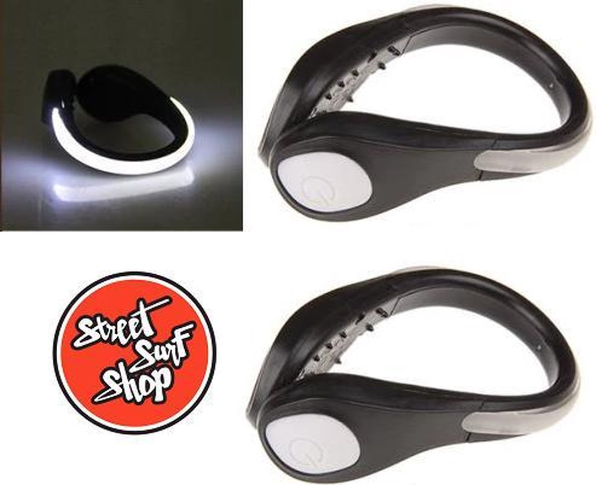 Led Shoe Clip Wit (2 stuks)