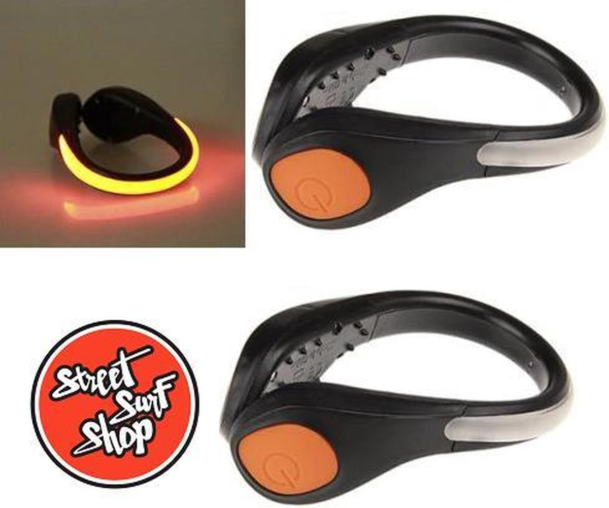 Led Shoe Clip orange (2 stuks)