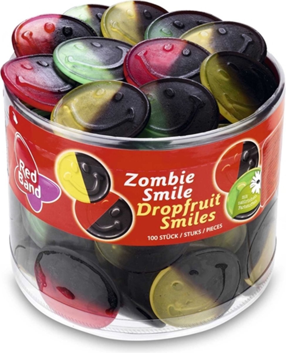 Red Band - Zombie Smile Winegums & Liquorice - 100 piece tub